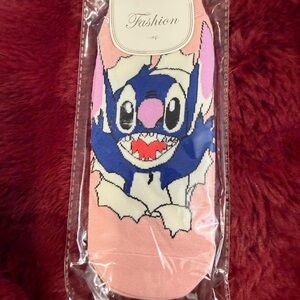 Light Pink Cartoon Character Socks